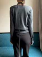 [PREMIUM] The Tie-Neck Wool Cardigan - Image 21