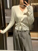 [PREMIUM] The Tie-Neck Wool Cardigan - Image 26