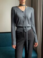 [PREMIUM] The Tie-Neck Wool Cardigan - Image 27
