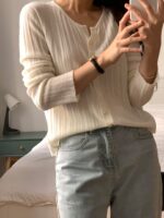 [PREMIUM] Ribbed Pleat Cardigan - Image 2