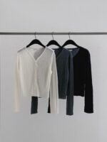[PREMIUM] Ribbed Pleat Cardigan - Image 16