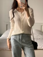 [PREMIUM] Ribbed Pleat Cardigan - Image 5