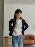 [PREMIUM] Ribbed Pleat Cardigan - Image 8