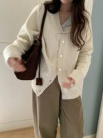 [Premium] Merino Wool Boxy Cardigan - Image 6