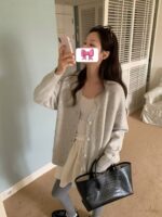 [Premium] Merino Wool Boxy Cardigan - Image 14