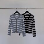 [Premium] Multi-Striped V-Neck Cardigan