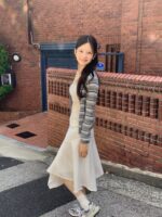 [Premium] Multi-Striped V-Neck Cardigan - Image 9