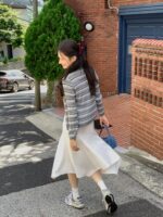 [Premium] Multi-Striped V-Neck Cardigan - Image 19