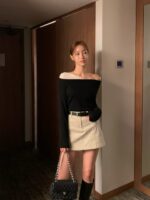 [PREMIUM] Shirred Chiffon Off shoulder Top - Image 5