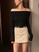 [PREMIUM] Shirred Chiffon Off shoulder Top - Image 12
