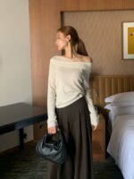 [PREMIUM] Shirred Chiffon Off shoulder Top - Image 14