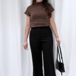 [Premium] Angora Mock Neck Top