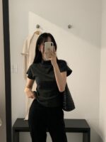 [Premium] Angora Mock Neck Top - Image 8