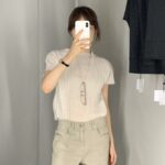 Wrinkle Mock Neck Top
