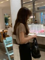 Wrinkle Mock Neck Top - Image 3
