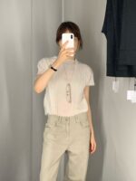 Wrinkle Mock Neck Top - Image 4