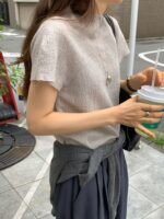Wrinkle Mock Neck Top - Image 9