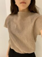 Wrinkle Mock Neck Top - Image 10