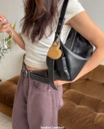 Bucks and Leather Double Pockets Shoulder Bag - Image 6