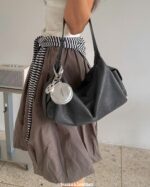 Bucks and Leather Double Pockets Shoulder Bag - Image 7