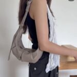 Bucks and Leather Split Crescent Bag