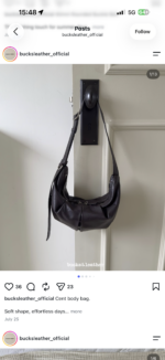 Bucks and Leather Split Crescent Bag - Image 11