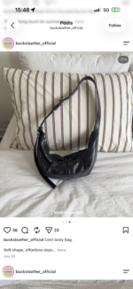 Bucks and Leather Split Crescent Bag - Image 15
