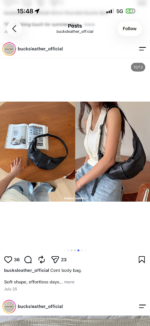 Bucks and Leather Split Crescent Bag - Image 16