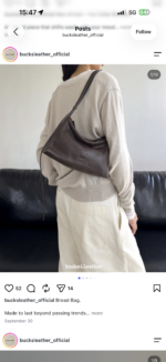 Bucks and Leather Pillow Bag (Size M) - Image 9