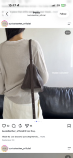 Bucks and Leather Pillow Bag (Size M) - Image 10