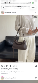 Bucks and Leather Pillow Bag (Size M) - Image 11