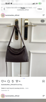 Bucks and Leather Pillow Bag (Size M) - Image 12