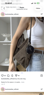 Bucks and Leather Shoulder Hobo Bag (Size S) - Image 29