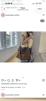 Bucks and Leather Shoulder Hobo Bag (Size S) - Image 39