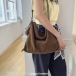 Bucks and Leather Shoulder Hobo Bag (Size M)