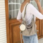 Bucks and Leather Shoulder Hobo Bag (Size M) - Image 11