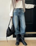 Bucks and Leather Shoulder Hobo Bag (Size M) - Image 14