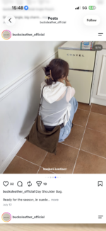 Bucks and Leather Shoulder Hobo Bag (Size M) - Image 36