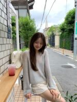 [Premium] OUNCE Cream Mini Skirt - Image 12
