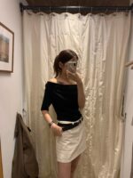 [Premium] OUNCE Cream Mini Skirt - Image 17