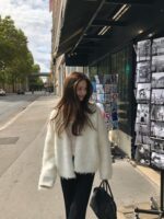 [Premium] OUNCE Brush No-Collar Cardigan - Image 11