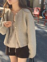 [Premium] OUNCE Llama Wool Round Cardigan - Image 11