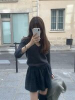 [Premium] OUNCE Luette Raccoon Cashmere V Knit - Image 5