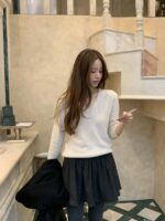 [Premium] OUNCE Luette Raccoon Cashmere V Knit - Image 7