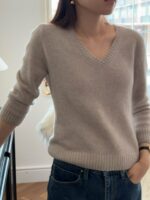 [Premium] OUNCE Luette Raccoon Cashmere V Knit - Image 8