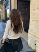 [Premium] OUNCE Luette Raccoon Cashmere V Knit - Image 11