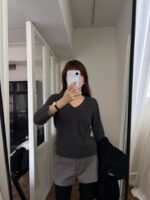 [Premium] OUNCE Luette Raccoon Cashmere V Knit - Image 16