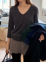 [Premium] OUNCE Luette Raccoon Cashmere V Knit - Image 17