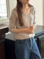 [Premium] OUNCE Luette Raccoon Cashmere V Knit - Image 18