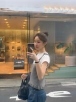 [Premium] OUNCE Ribbon Ruffle Sleeveless Knit - Image 7